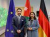 His Royal Highness Crown Prince Al Hussein meets with Germany’s Minister for Economic Cooperation and Development Reem Alabali Radovanin in Berlin His Royal Highness Crown Prince Al Hussein meets with Germany’s Minister for Economic Cooperation and Development Reem Alabali Radovanin in Berlin