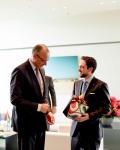 His Royal Highness Crown Prince Al Hussein and Germany Chancellor Friedrich Merz discuss enhancing cooperation and regional developments