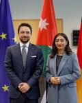 His Royal Highness Crown Prince Al Hussein meets with Germany’s Minister for Economic Cooperation and Development Reem Alabali Radovanin in Berlin