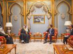 Crown Prince meets with head of Bahrain delegation at Future Investment Initiative conference