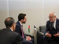 His Royal Highness Crown Prince Al Hussein meets with Estonia President Alar Karis in New York His Royal Highness Crown Prince Al Hussein meets with Estonia President Alar Karis in New York