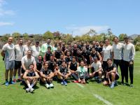 ولي العهد يتفقد معسكر منتخب النشامى في سان دييغو استعدادا لمنافسات كأس العالم