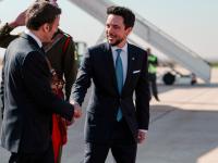 Crown Prince receives French president upon arrival in Jordan