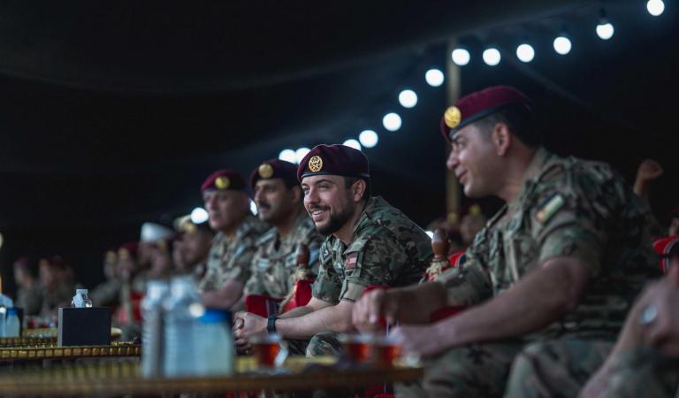 The 101st Special Battalion, a unit of the King Abdullah II Royal Special Forces, holds a ceremony to mark the conclusion of His Royal Highness Crown Prince Al Hussein’s service as the battalion’s Deputy Commander