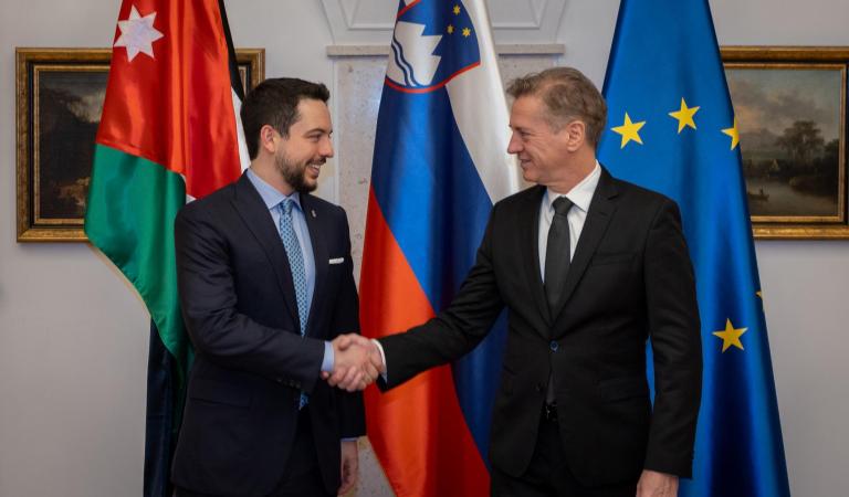 Deputising for King, Crown Prince meets with Slovenia PM to discuss elevating ties to strategic partnership