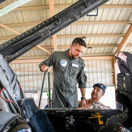 His Royal Highness Crown Prince Al Hussein bin Abdullah II visits Muwaffaq Salti Airbase in Azraq