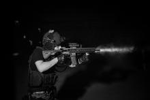 H.R.H. Crown Prince Al Hussein bin Abdullah II participates in an evening military exercise with the 71st Battalion -Target Practice Summer 2013