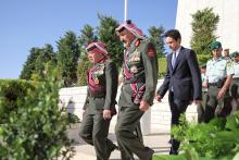 His Majesty King Abdullah II and HRH Crown Prince Al Hussein Bin Abdullah attending the Great Arab Revolt and Army Day Anniversary Celebrations