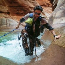 H.R.H. Crown Prince Al Hussein Bin Abdullah II on a hike in Wadi Mujib