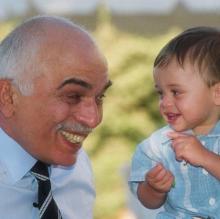 H.R.H. Crown Prince Al Hussein bin Abdullah II with His Late Majesty King Al Hussein bin Talal, 1996