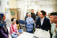 HRH Crown Prince Al Hussein visits patients who received cochlear implants at Queen Rania Children Hospital (24/6/2015)