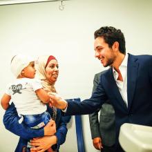 HRH Crown Prince Al Hussein visits patients who received cochlear implants at Queen Rania Children Hospital (24/6/2015)