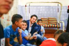 HRH Crown Prince Al Hussein Bin Abdullah II, the Regent, visits Omar Bin Al Khattab Charitable Society in Zarqa