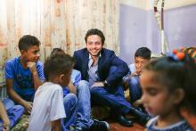 HRH Crown Prince Al Hussein Bin Abdullah II, the Regent, visits Omar Bin Al Khattab Charitable Society in Zarqa