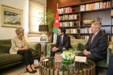 HRH Crown Prince Al Hussein Bin Abdullah II during several meetings on the sidelines of the Global Forum on Youth, Peace and Security