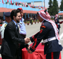 Deputizing for His Majesty, HRH Crown Prince ِAl Hussein bin Abdullah II attends the graduation ceremony of Mutah University's Military Wing