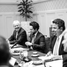 HRH Crown Prince Al Hussein bin Abdullah II at the signing of Crown Prince Foundation, AirBus agreement to train Jordanian university students