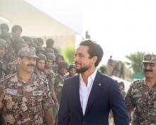 HRH Crown Prince Al Hussein Bin Abdullah during a visit to the 39th Jafar bin Abi Taleb Mechanised Battalion - November 2017