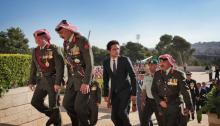 His Majesty King Abdullah II and HRH Crown Prince Al Hussein Bin Abdullah attending the Great Arab Revolt and Army Day Anniversary Celebrations