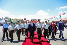 Deputizing for His Majesty, HRH Crown Prince ِAl Hussein bin Abdullah II attends the graduation ceremony of Mutah University's Military Wing