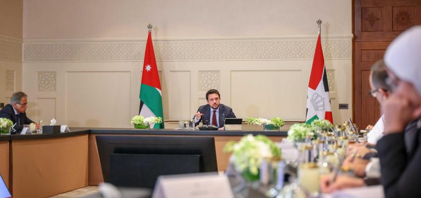His Royal Highness Crown Prince Al Hussein chairs a regular meeting of the National Council for Future Technology and reviews its plans and projects
