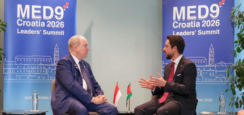 His Royal Highness Crown Prince Al Hussein meets with Prince Albert II of Monaco in Croatia