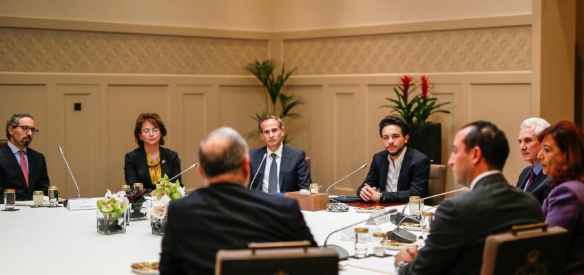 HRH Crown Prince Hussein chairs a meeting of the board of trustees of the newly established Crown Prince Foundation