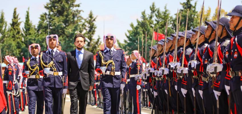 Deputizing for His Majesty, HRH Crown Prince ِAl Hussein bin Abdullah II attends the graduation ceremony of Mutah University's Military Wing