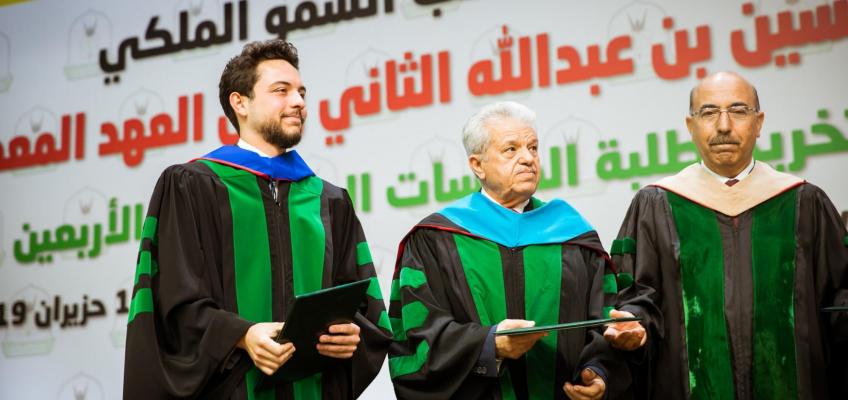 Crown Prince attends graduation ceremony of post-graduate students at Yarmouk University