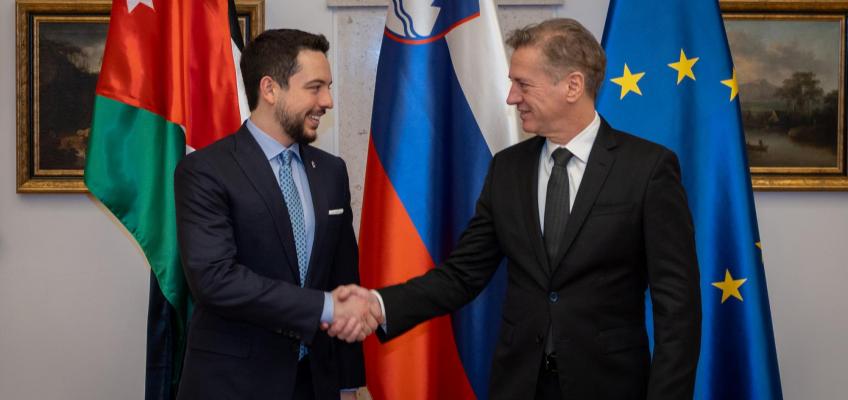 Deputising for King, Crown Prince meets with Slovenia PM to discuss elevating ties to strategic partnership