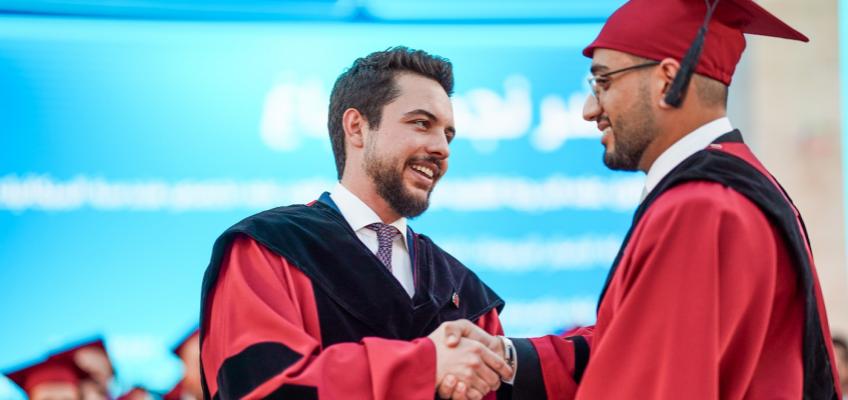 نائب الملك يخرّج الفوج الثالث من طلبة جامعة الحسين التقنية