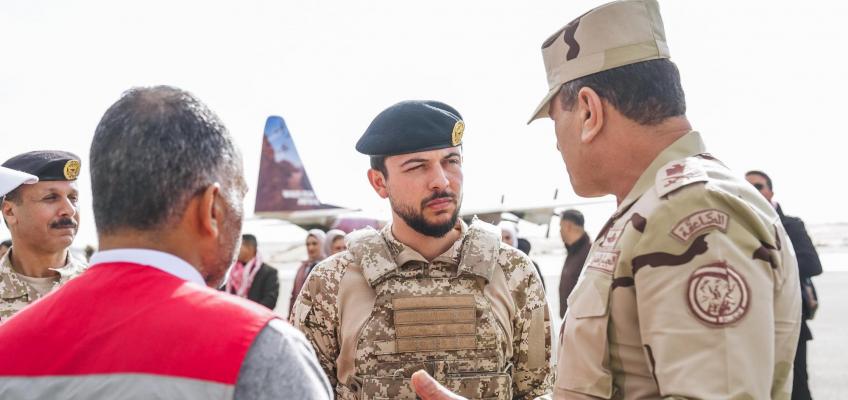 Crown Prince arrives in El Arish, oversees preparation and dispatch of new Jordanian field hospital for Gaza