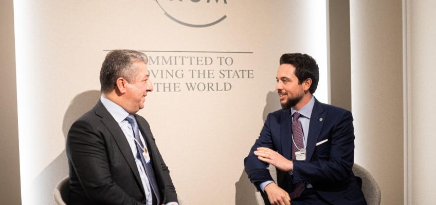 Crown Prince meets Iraq’s Kurdistan Region PM in Davos