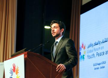 Remarks by His Royal Highness Crown Prince Al Hussein bin Abdullah II  at the Global Forum on Youth, Peace and Security