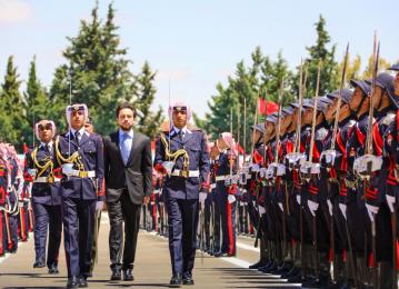 Deputizing for His Majesty, HRH Crown Prince ِAl Hussein bin Abdullah II attends the graduation ceremony of Mutah University's Military Wing