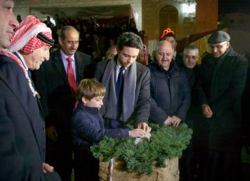 Crown Prince Al-Hussein bin Abdullah II lighted the Christmas Tree