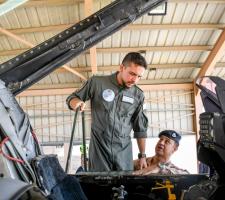 His Royal Highness Crown Prince Al Hussein bin Abdullah II visits Muwaffaq Salti Airbase in Azraq